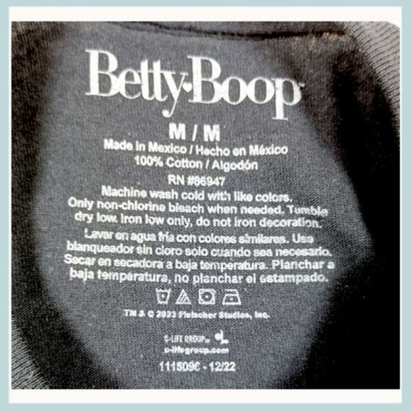 🔥 NWT Betty Boop “Biker Babe” Hot Rod Tee – Size Medium 🔥 - Picture 4 of 4